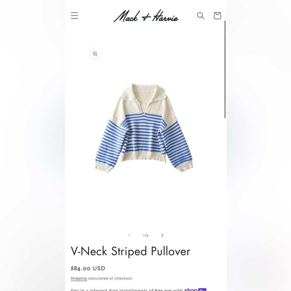 Maje Cashmere Striped Sweater
